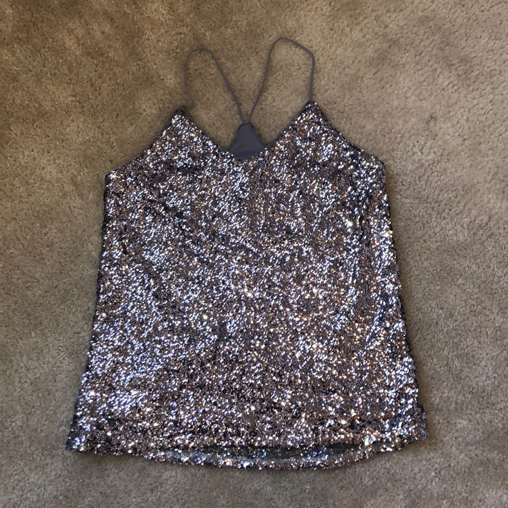 Express sequin top